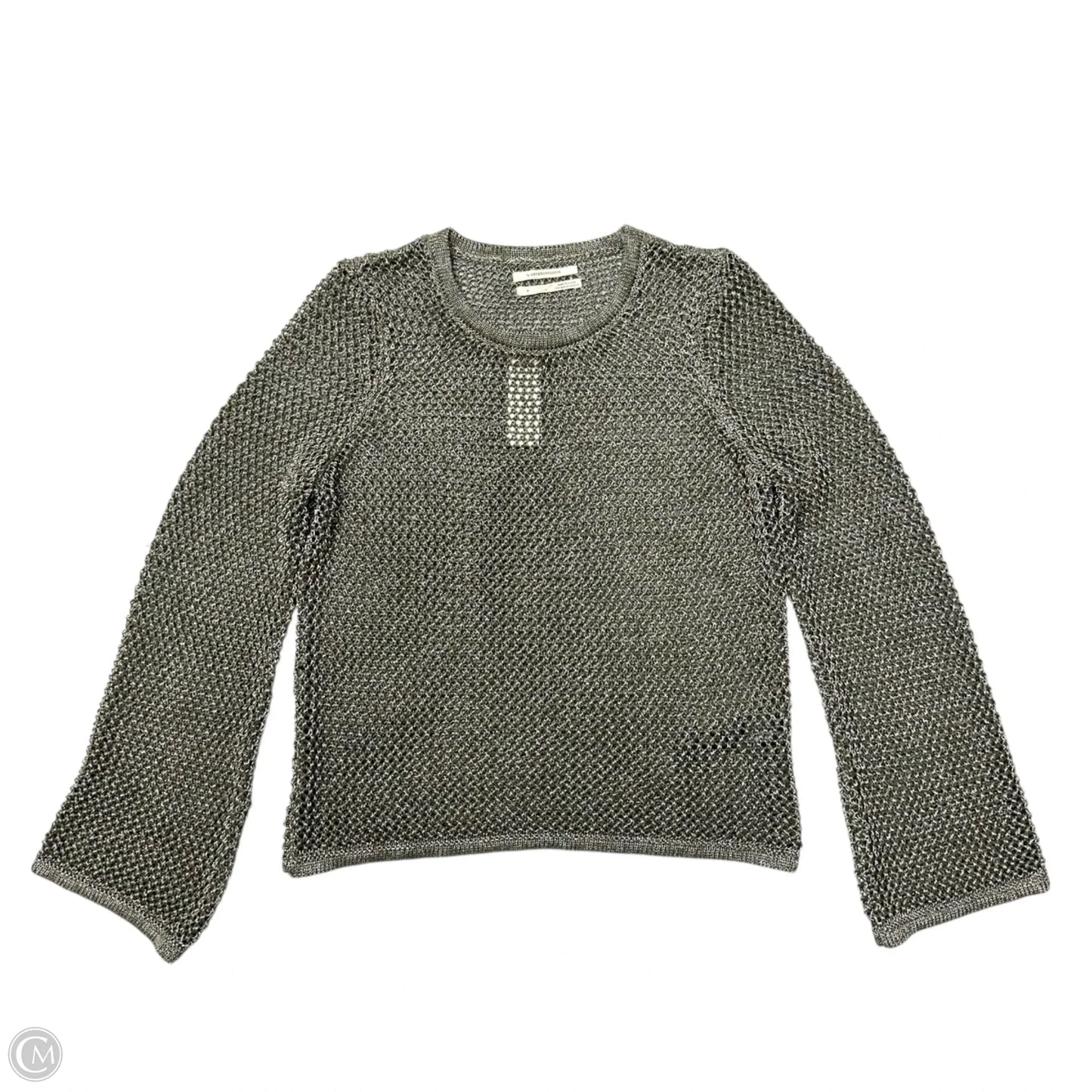 Top Long Sleeve By Anthropologie In Silver, Size: M