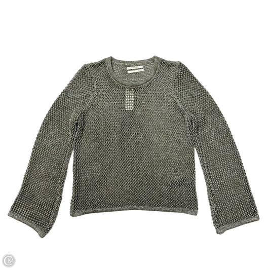 Top Long Sleeve By Anthropologie In Silver, Size: M