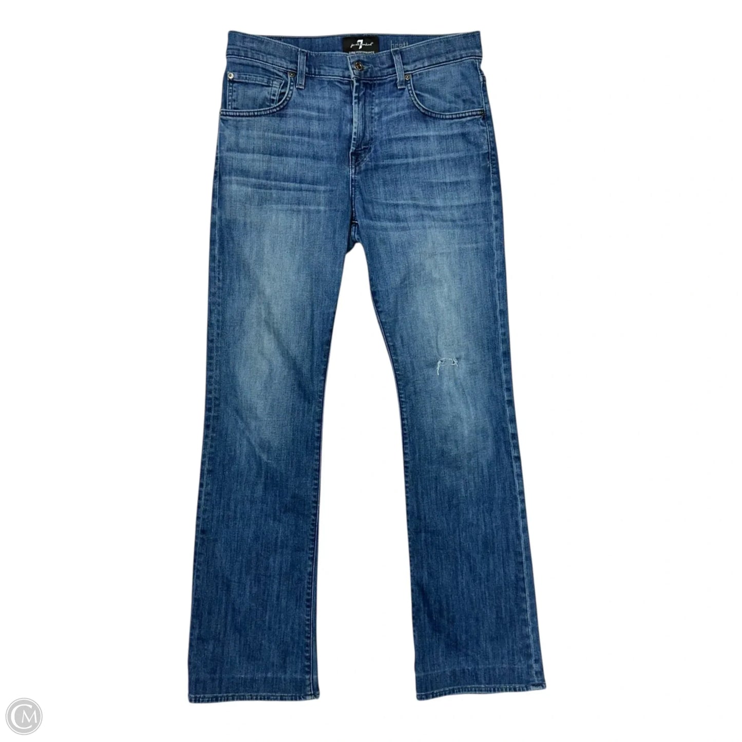 Jeans Boot Cut By 7 For All Mankind In Blue Denim, Size: 10