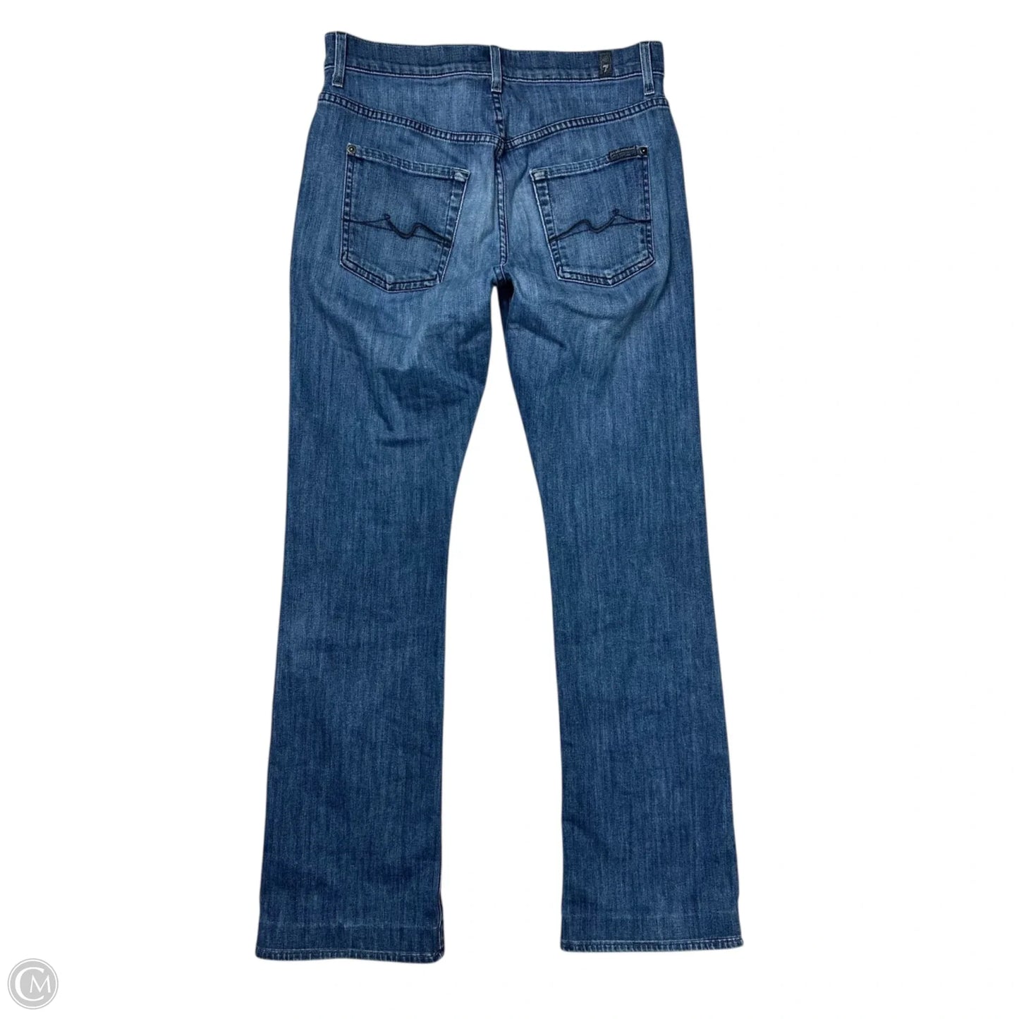 Jeans Boot Cut By 7 For All Mankind In Blue Denim, Size: 10