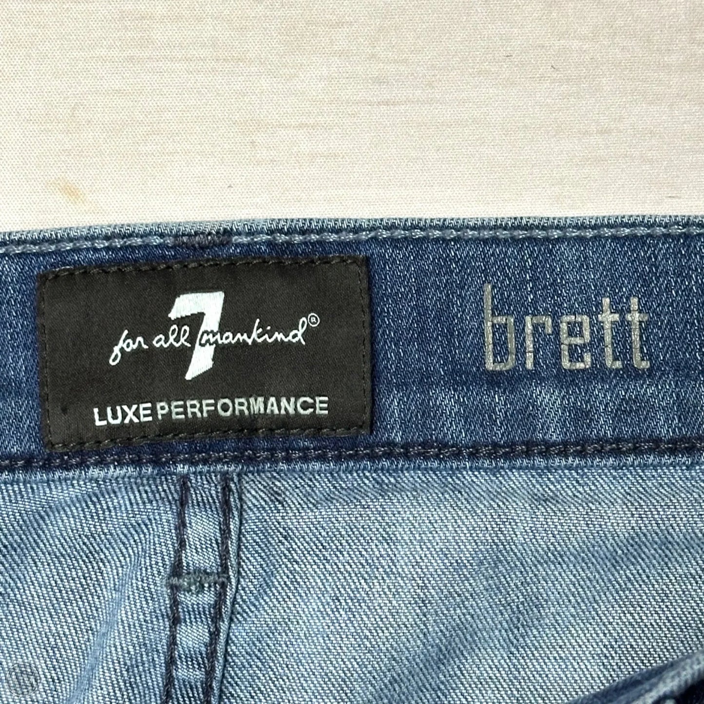 Jeans Boot Cut By 7 For All Mankind In Blue Denim, Size: 10