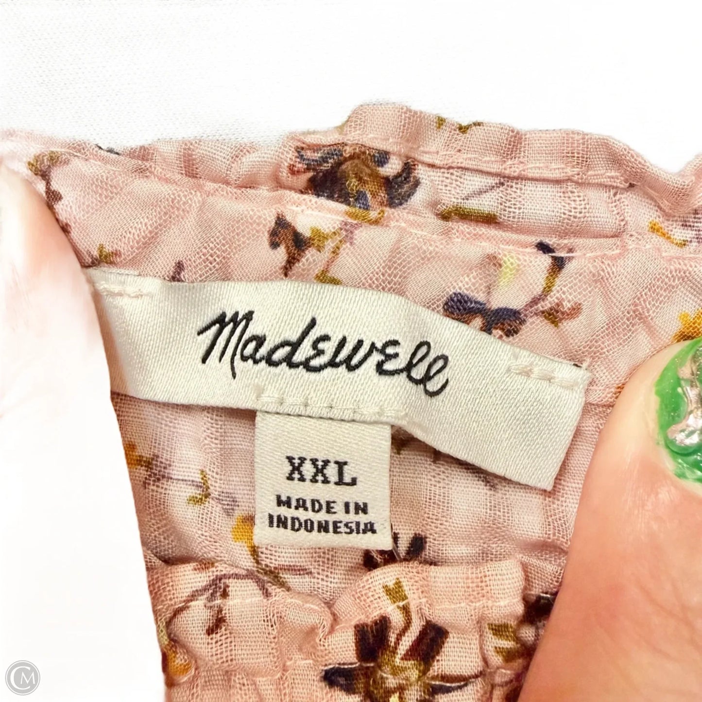 Top Long Sleeve By Madewell In Floral Print, Size: Xxl