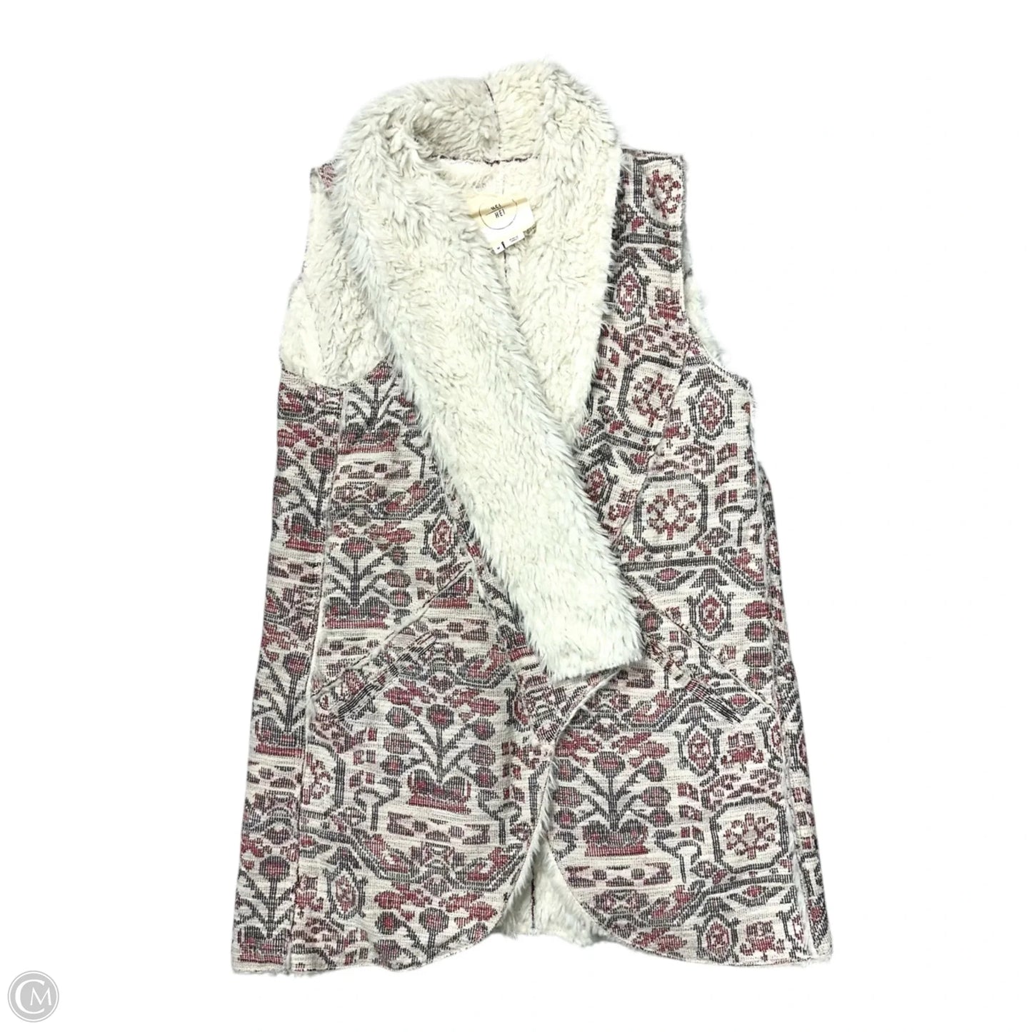 Vest Faux Fur & Sherpa By Anthropologie In Multi-colored, Size: M