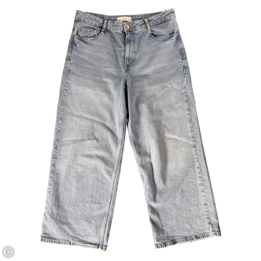 Jeans Wide Leg By Zara In Blue Denim, Size: 10