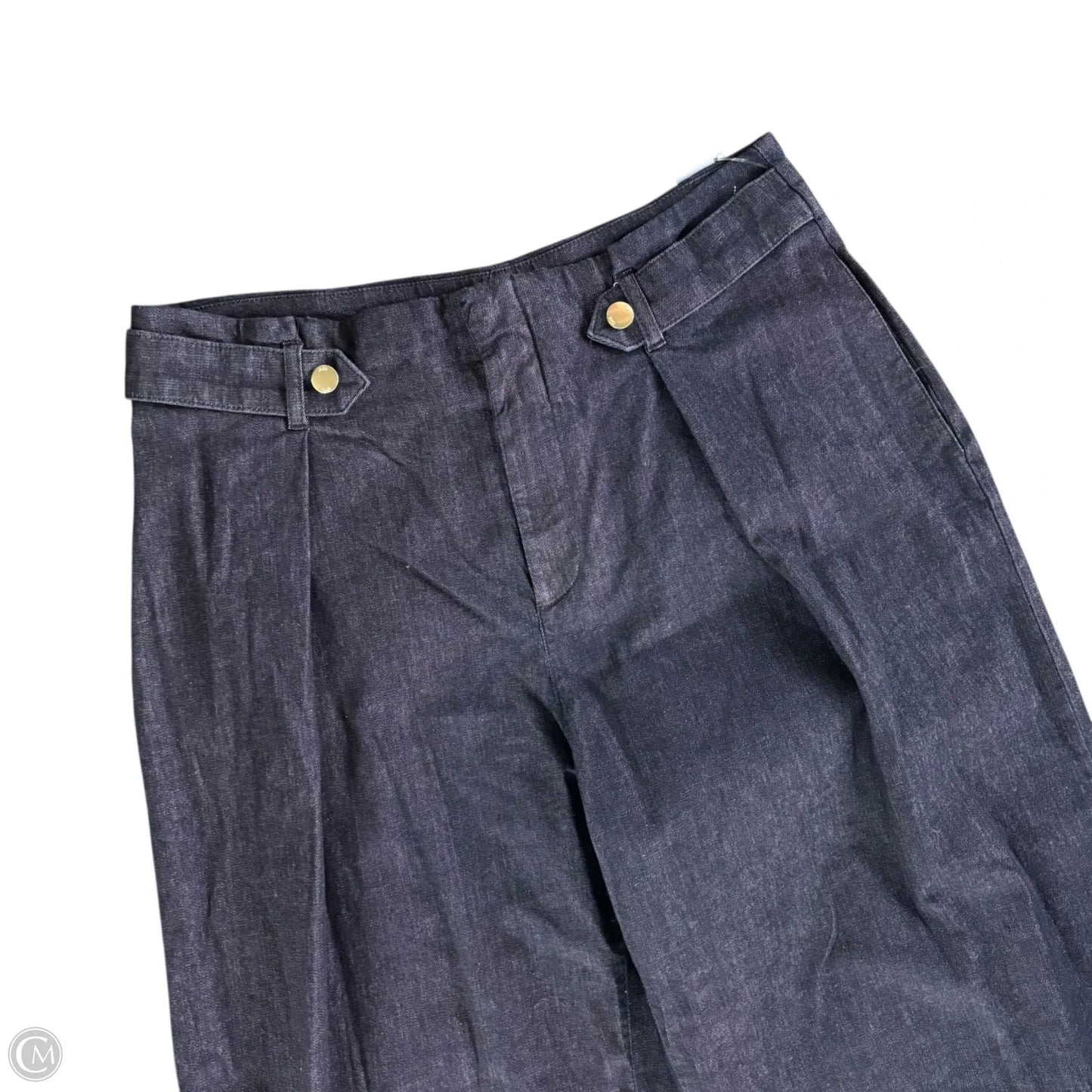 Pants Wide Leg By Zara In Blue Denim, Size: L