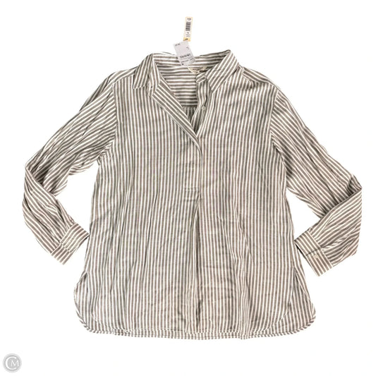 Top Long Sleeve By Max Studio In Striped Pattern, Size: Xl