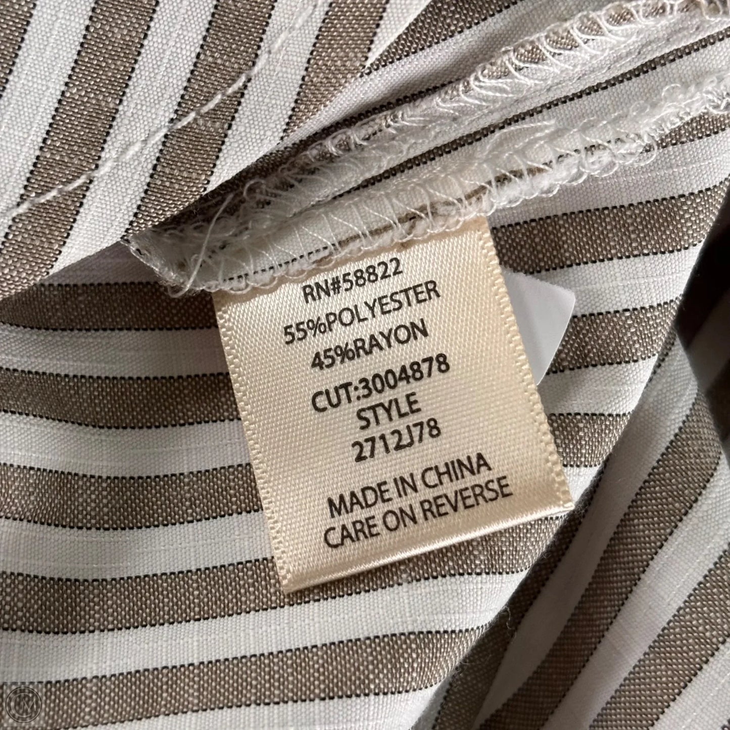 Top Long Sleeve By Max Studio In Striped Pattern, Size: Xl