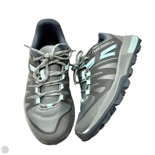 Shoes Athletic By Merrell In Blue & Grey, Size: 6