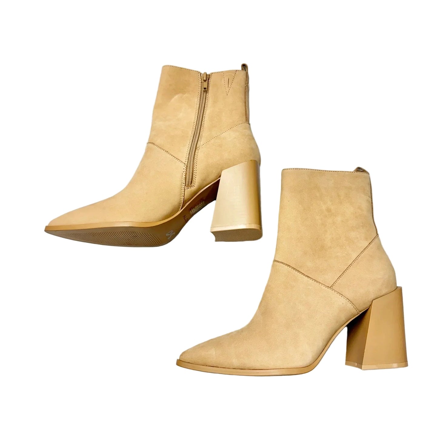 Boots Ankle Heels By Aldo In Brown, Size: 8.5