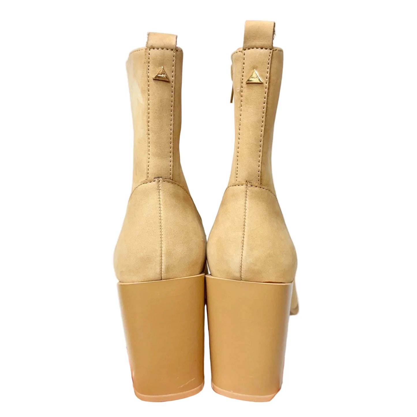 Boots Ankle Heels By Aldo In Brown, Size: 8.5