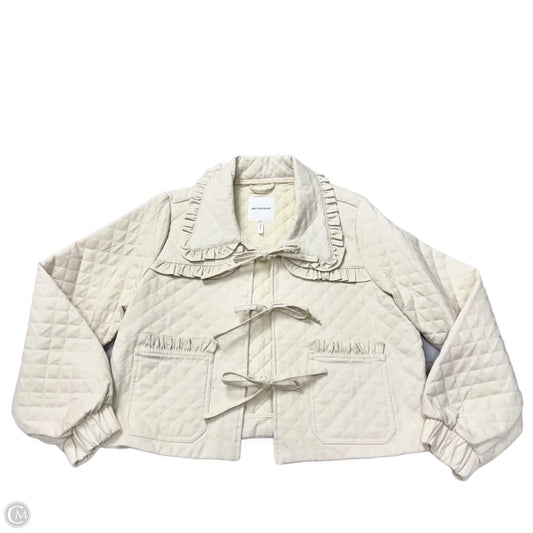 Jacket Puffer & Quilted By Avec Les Filles In Cream, Size: L
