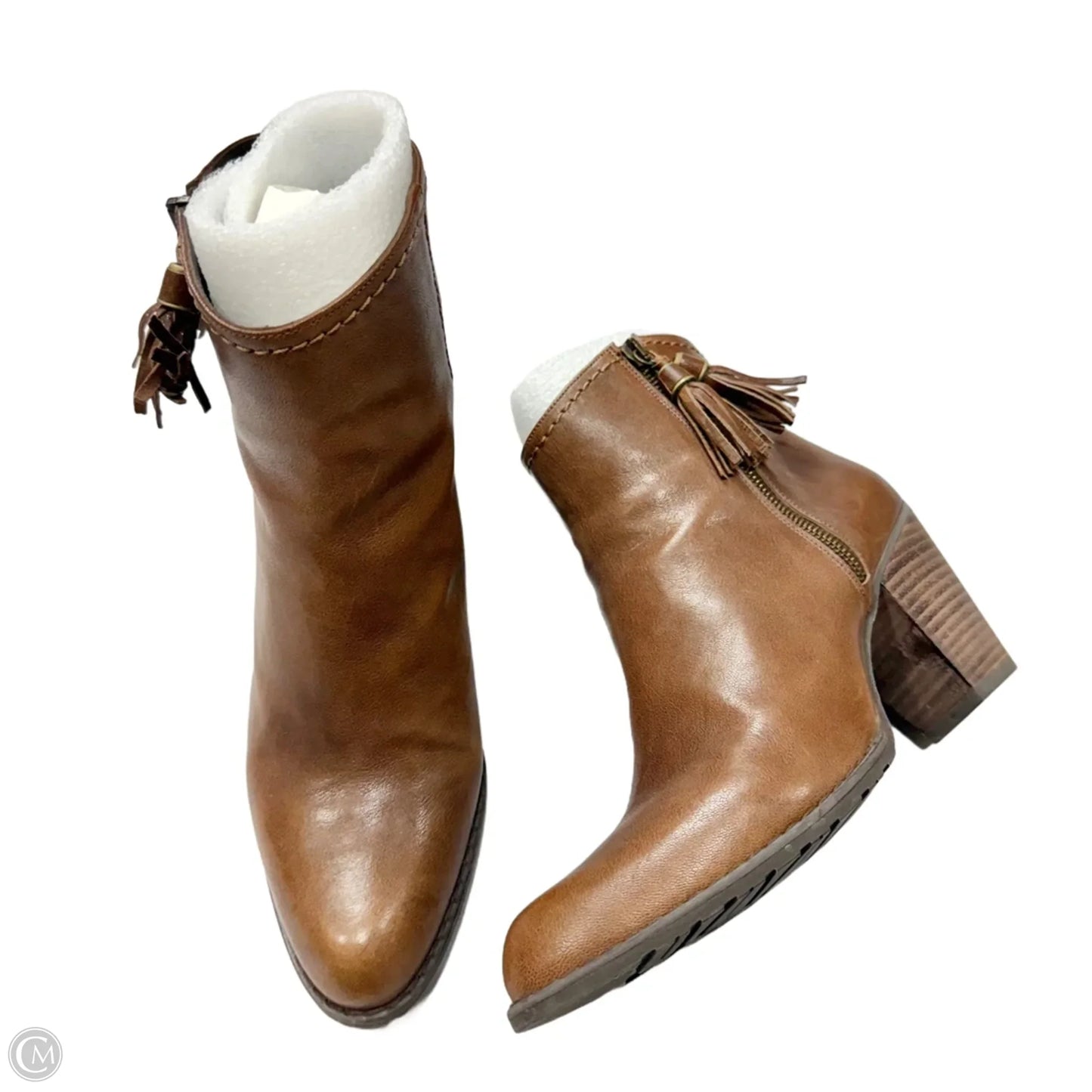 Boots Designer By Stuart Weitzman In Brown, Size: 9