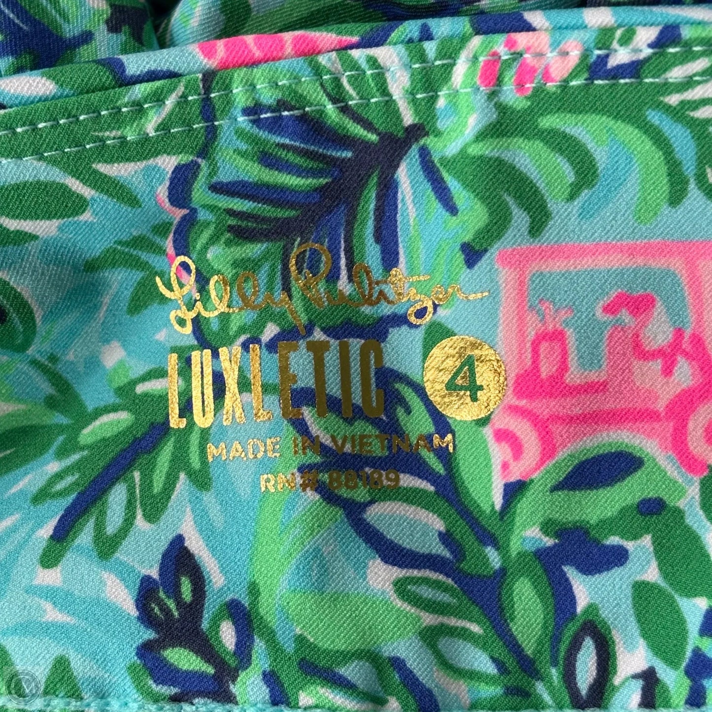 Pants Designer By Lilly Pulitzer In Blue & Green, Size: 4