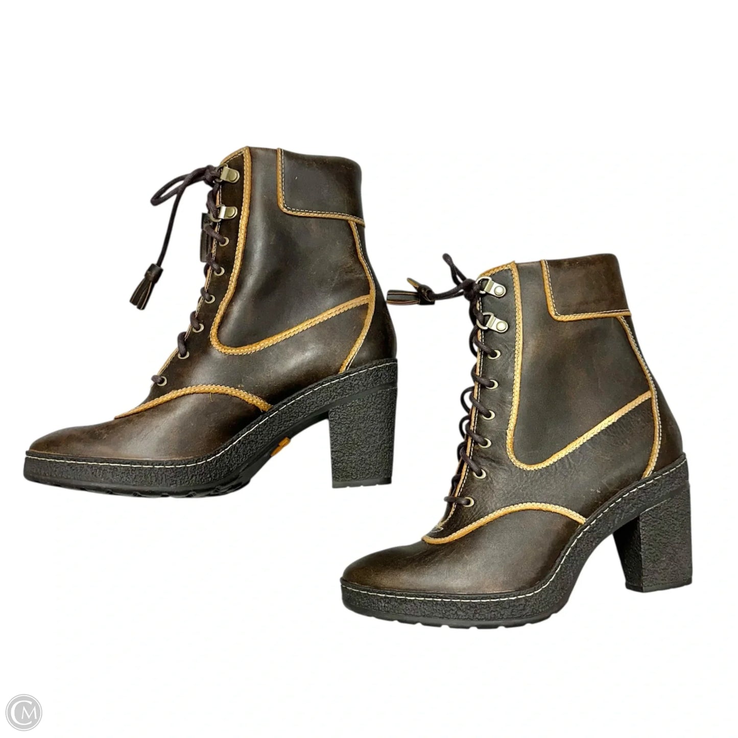 Boots Leather By Timberland In Brown, Size: 7.5