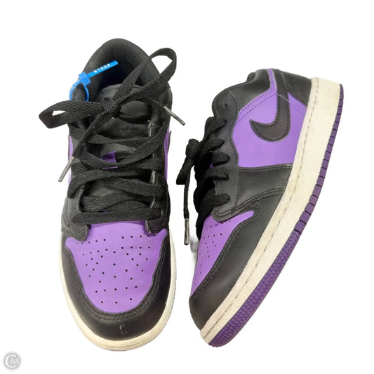 Shoes Luxury Designer By Jordan In Black & Purple, Size: 6.5