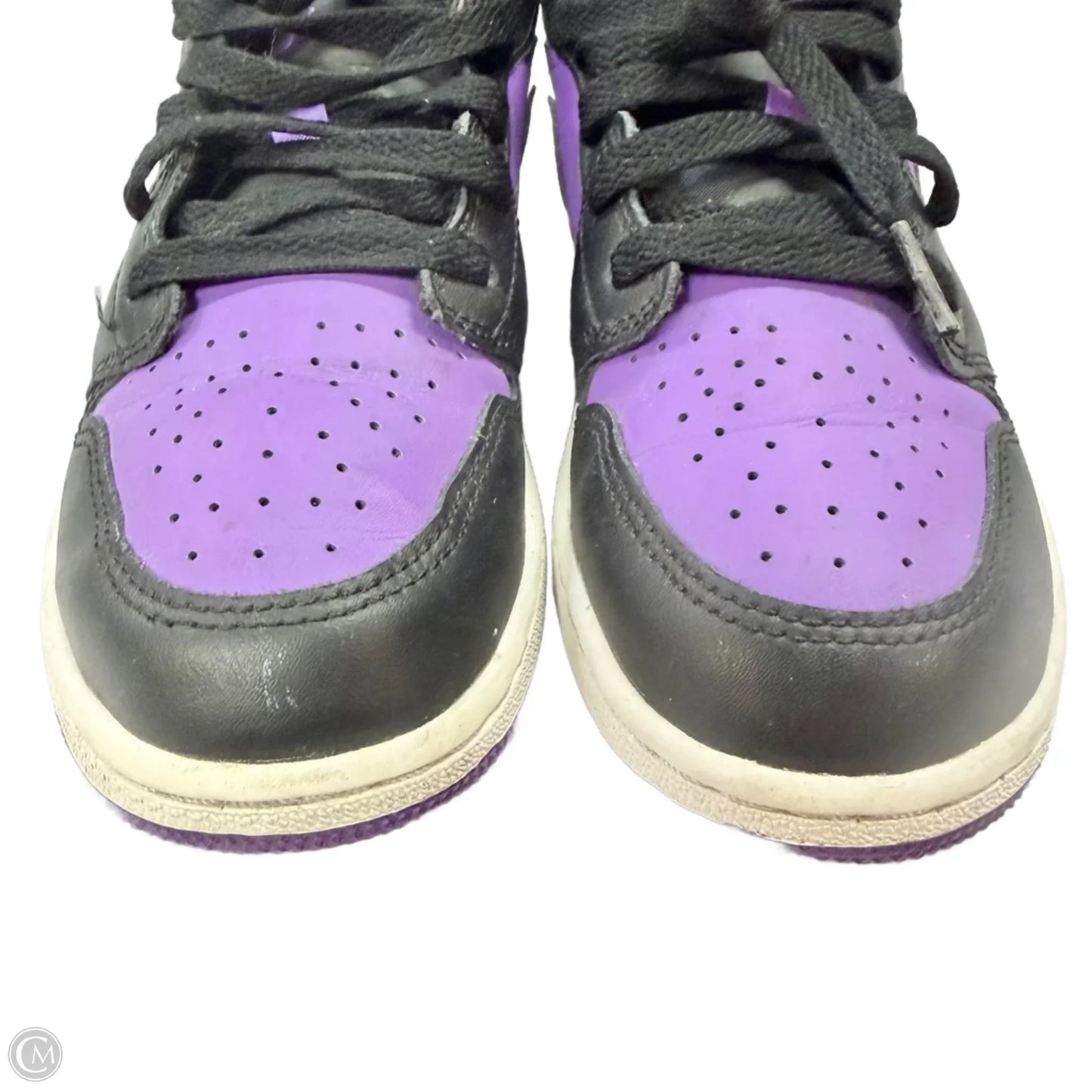 Shoes Luxury Designer By Jordan In Black & Purple, Size: 6.5