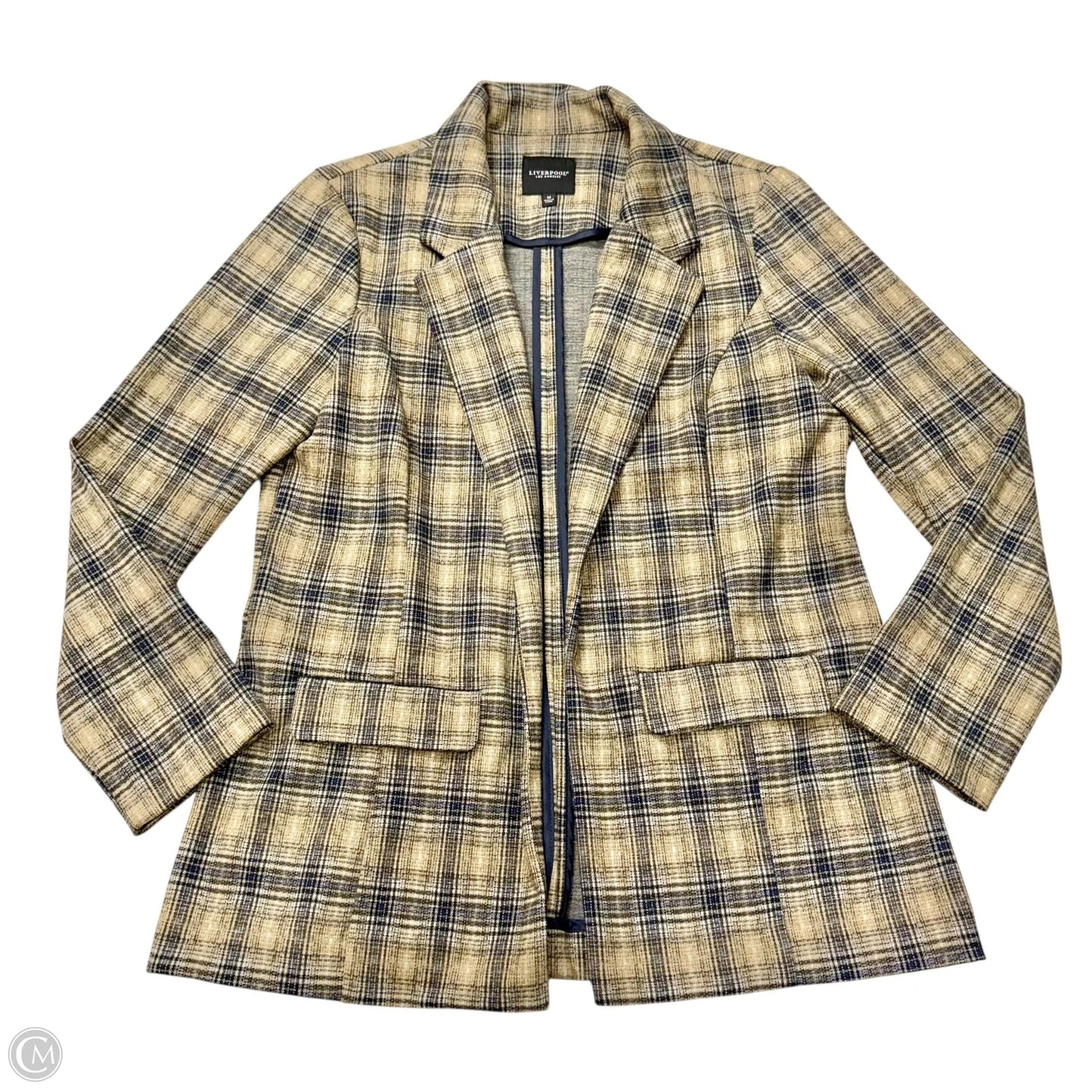 Blazer By Liverpool In Plaid Pattern, Size: M