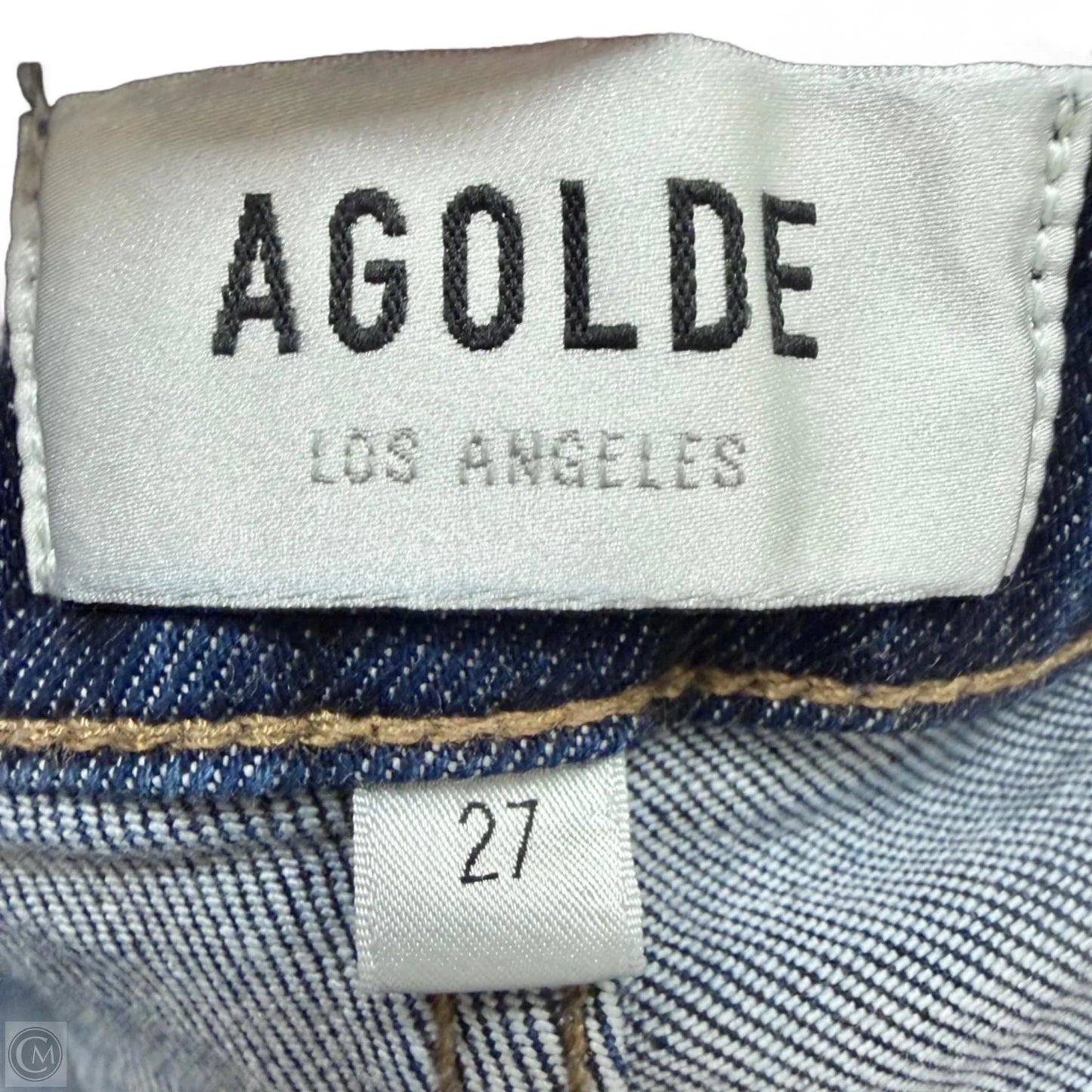 Jeans Wide Leg By Agolde In Blue Denim, Size: 4