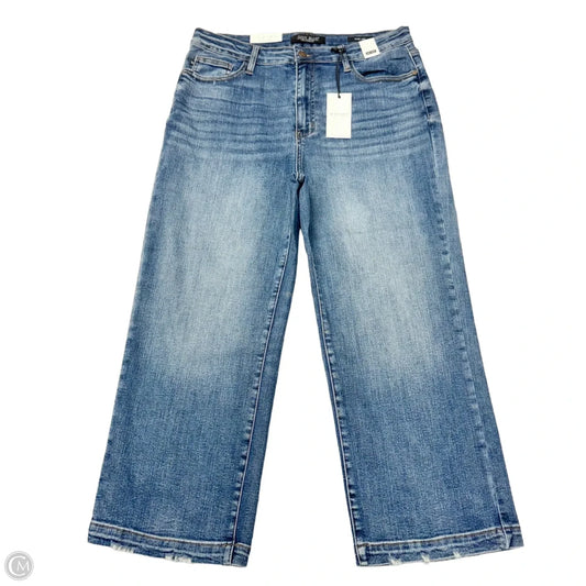 Jeans Wide Leg By Judy Blue In Blue Denim, Size: 14