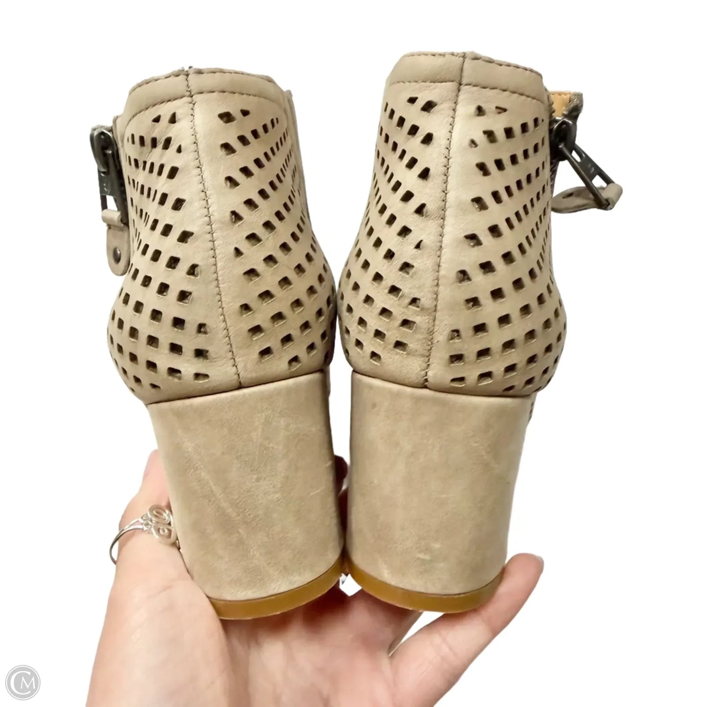 Boots Ankle Heels By Lucky Brand In Taupe, Size: 7.5