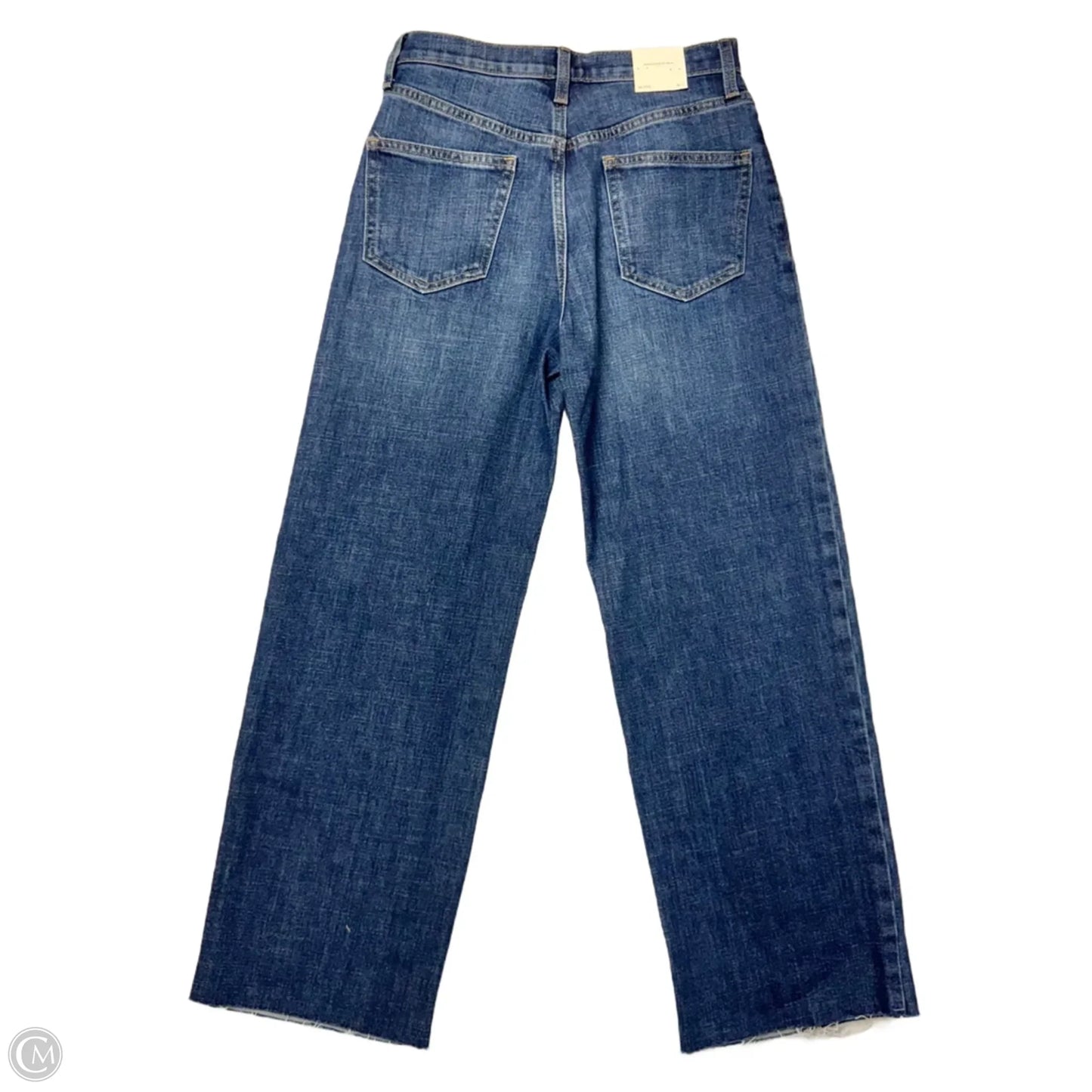 Jeans Wide Leg By Banana Republic In Blue Denim, Size: 2p