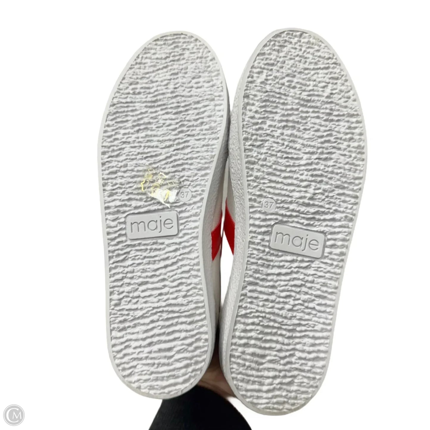 Shoes Sneakers By Maje In Red & White, Size: 6.5