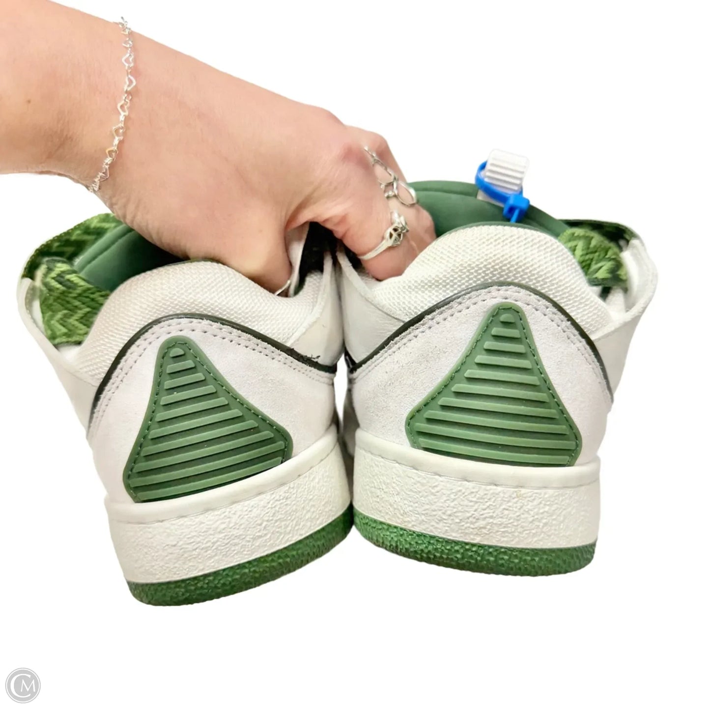 Shoes Luxury Designer By Lanvin In Green & White, Size: 6.5