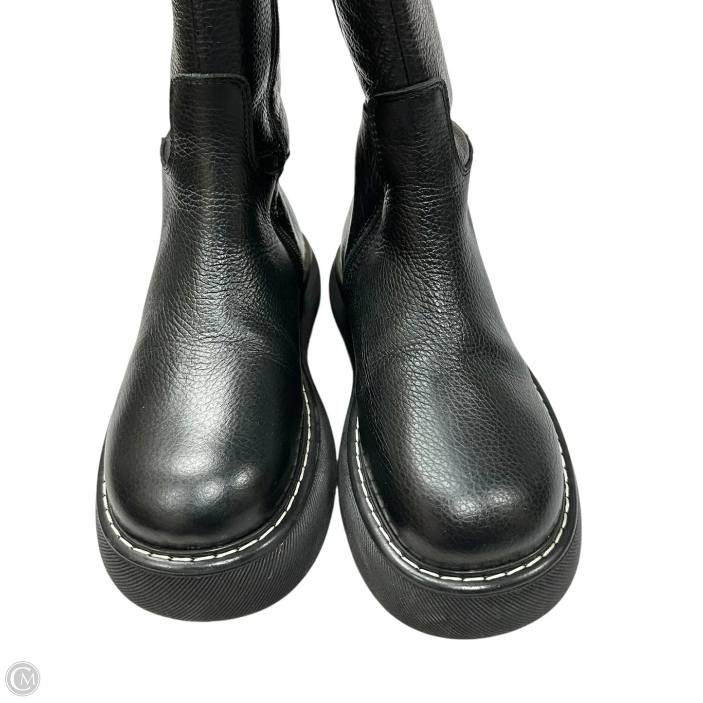 Boots Leather By Steve Madden In Black, Size: 8