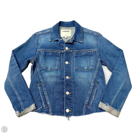 Jacket Denim By L Agence In Blue Denim, Size: S