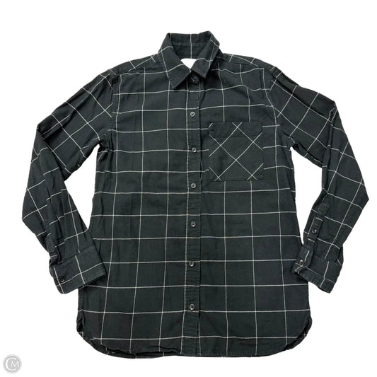 Top Long Sleeve By Current/elliott In Checkered Pattern, Size: Xs