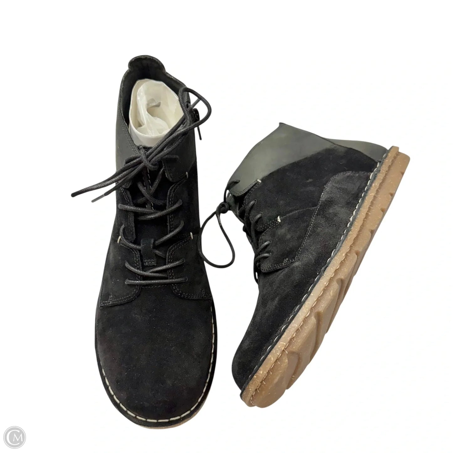 Boots Leather By Clarks In Black, Size: 10