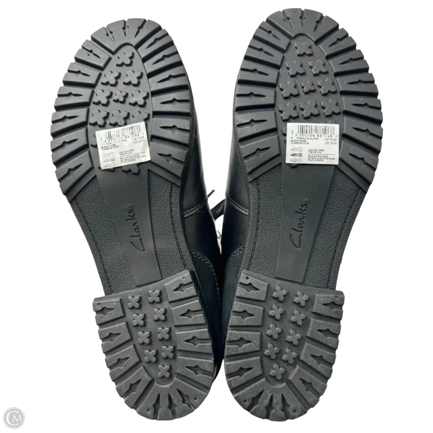 Boots Leather By Clarks In Black, Size: 10