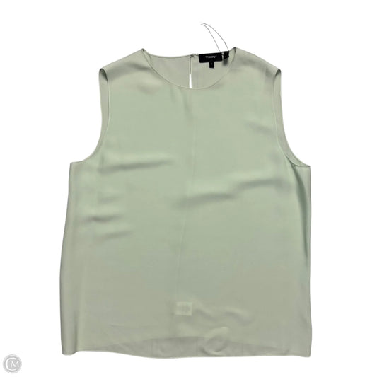 Blouse Sleeveless By Theory In Green, Size: L
