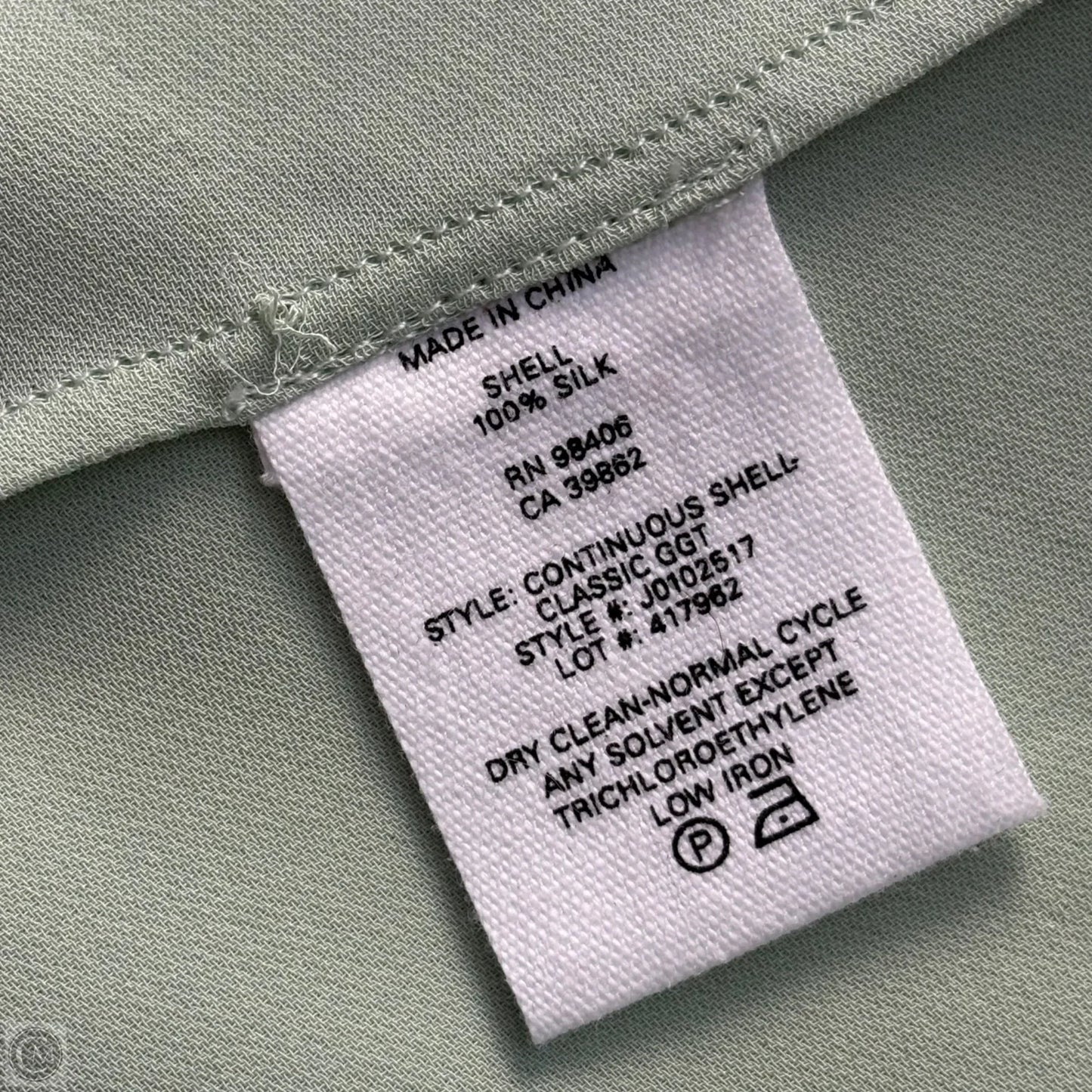 Blouse Sleeveless By Theory In Green, Size: L