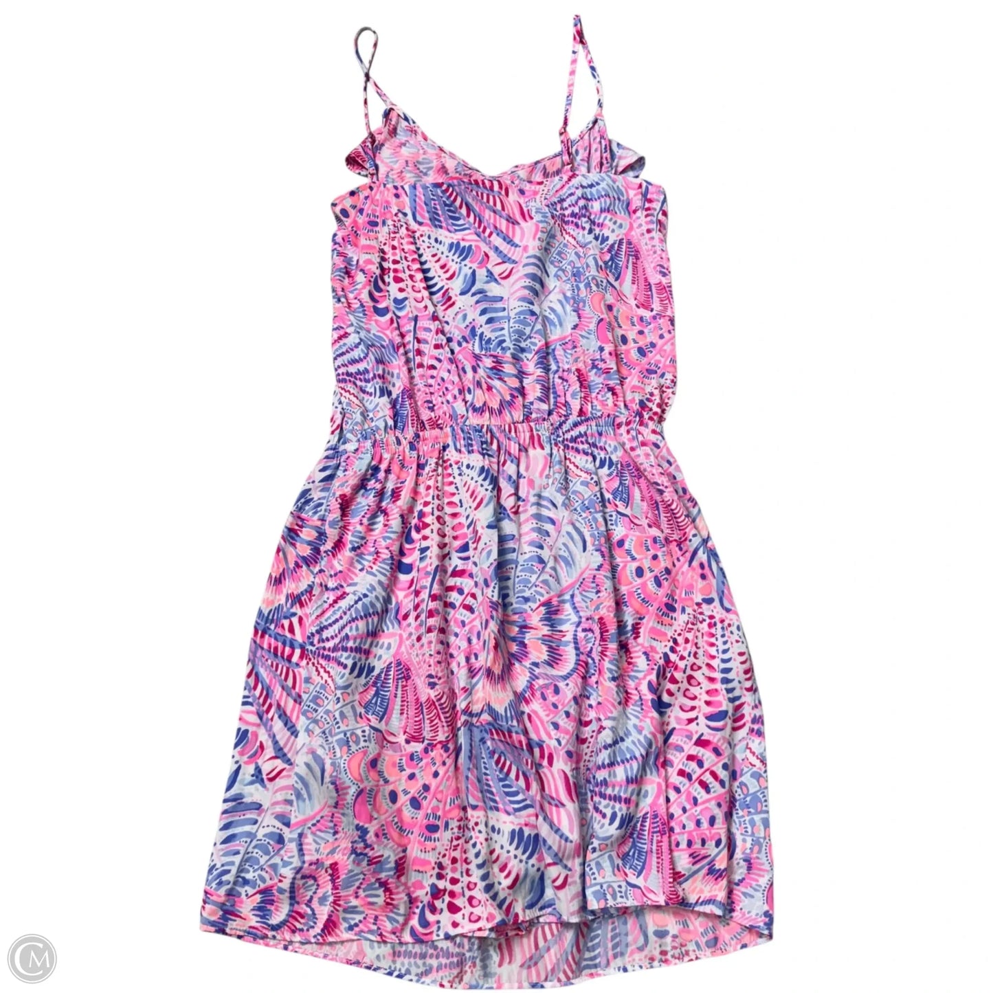 Romper Designer By Lilly Pulitzer In Pink & Purple, Size: S