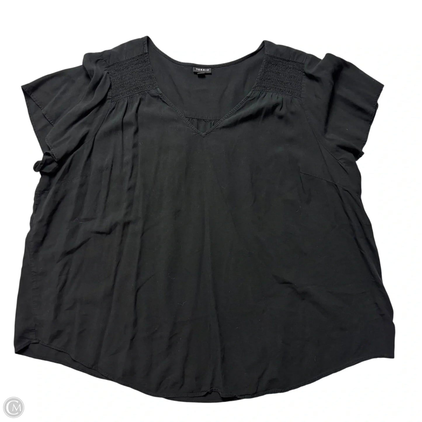Top Short Sleeve By Torrid In Black, Size: 4x