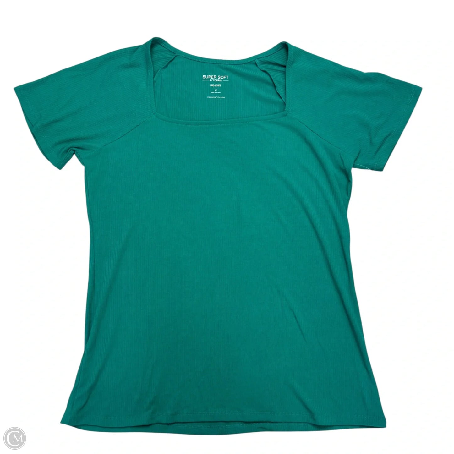 Top Short Sleeve By Torrid In Teal, Size: 1x