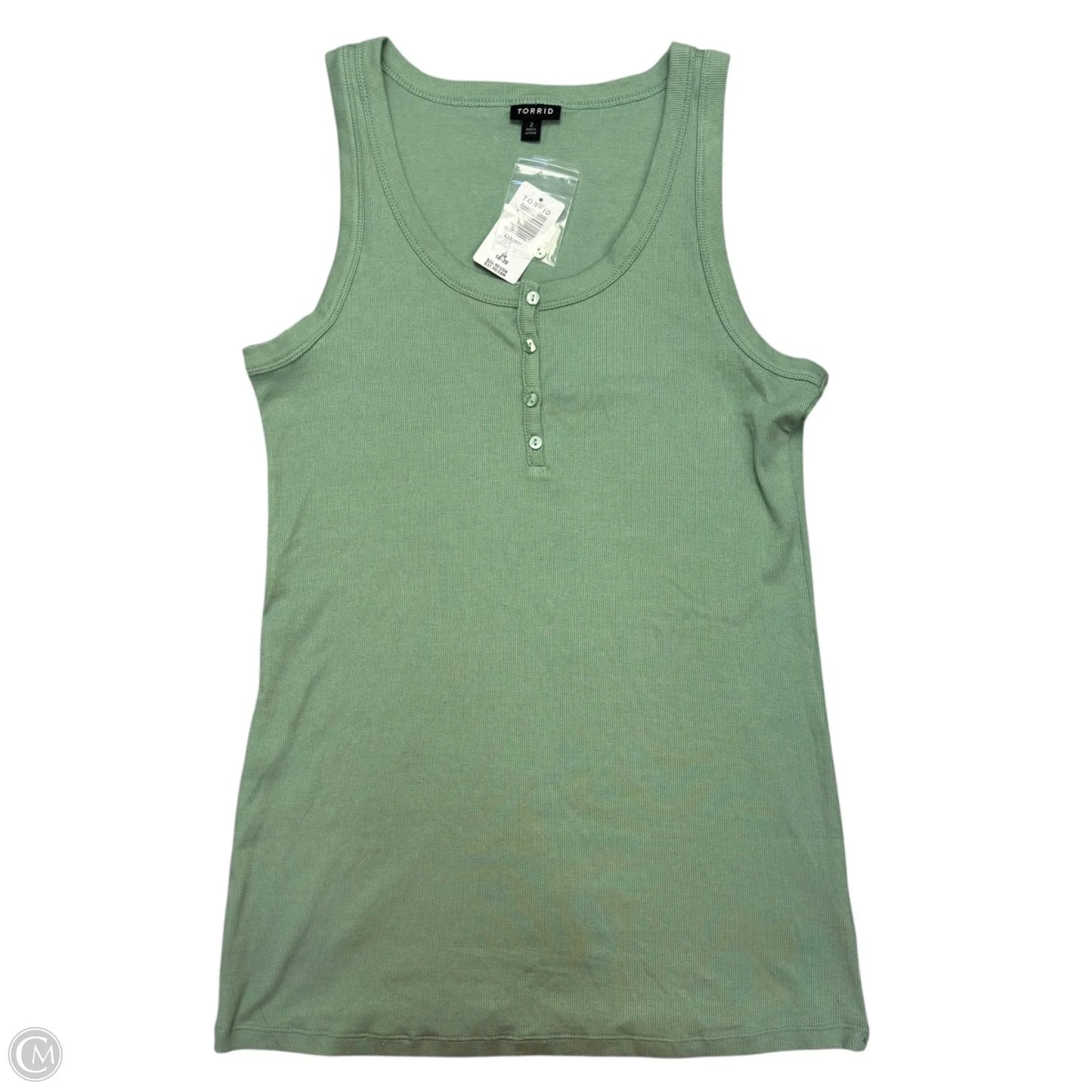 Top Sleeveless By Torrid In Green, Size: 2x
