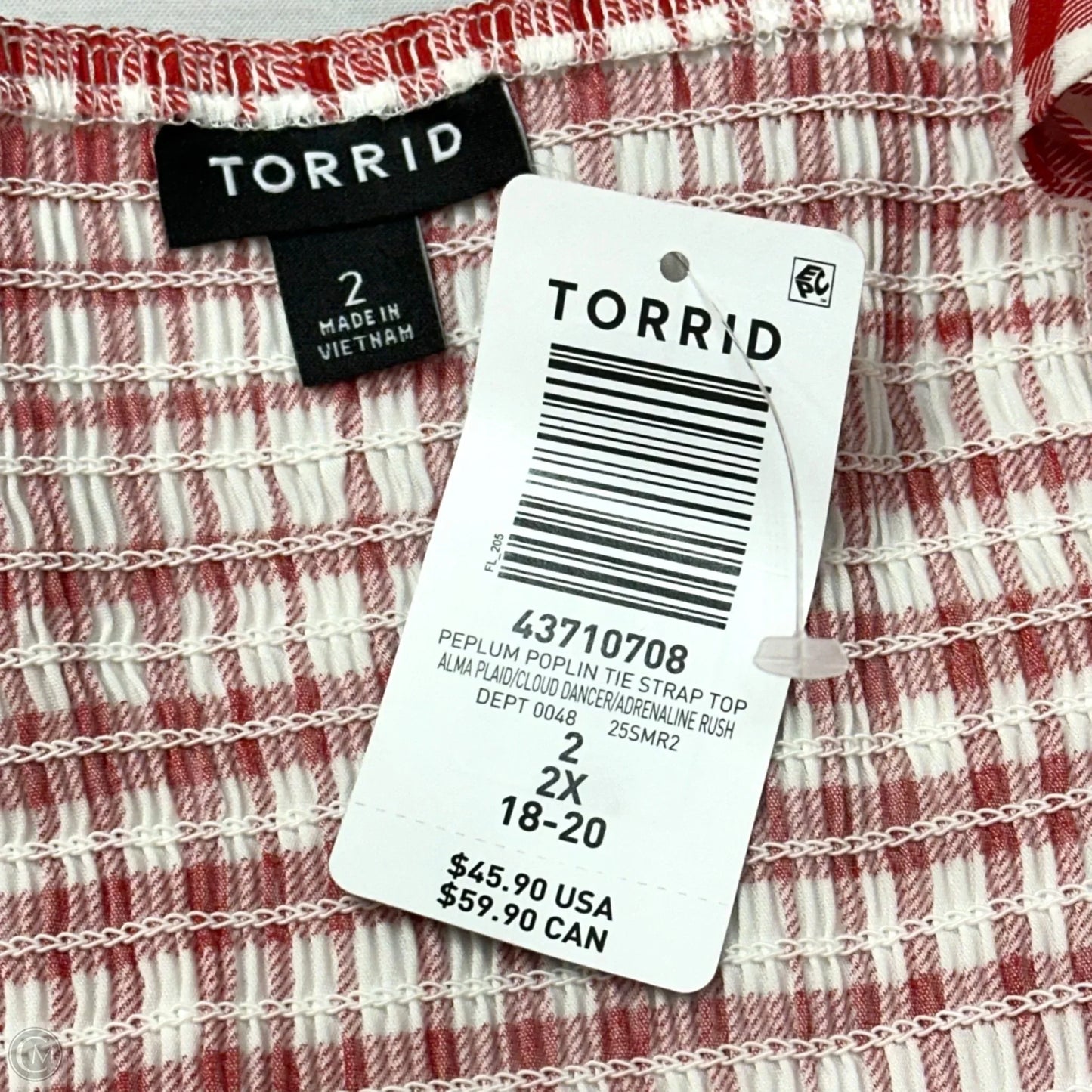 Top Sleeveless By Torrid In Checkered Pattern, Size: 2x
