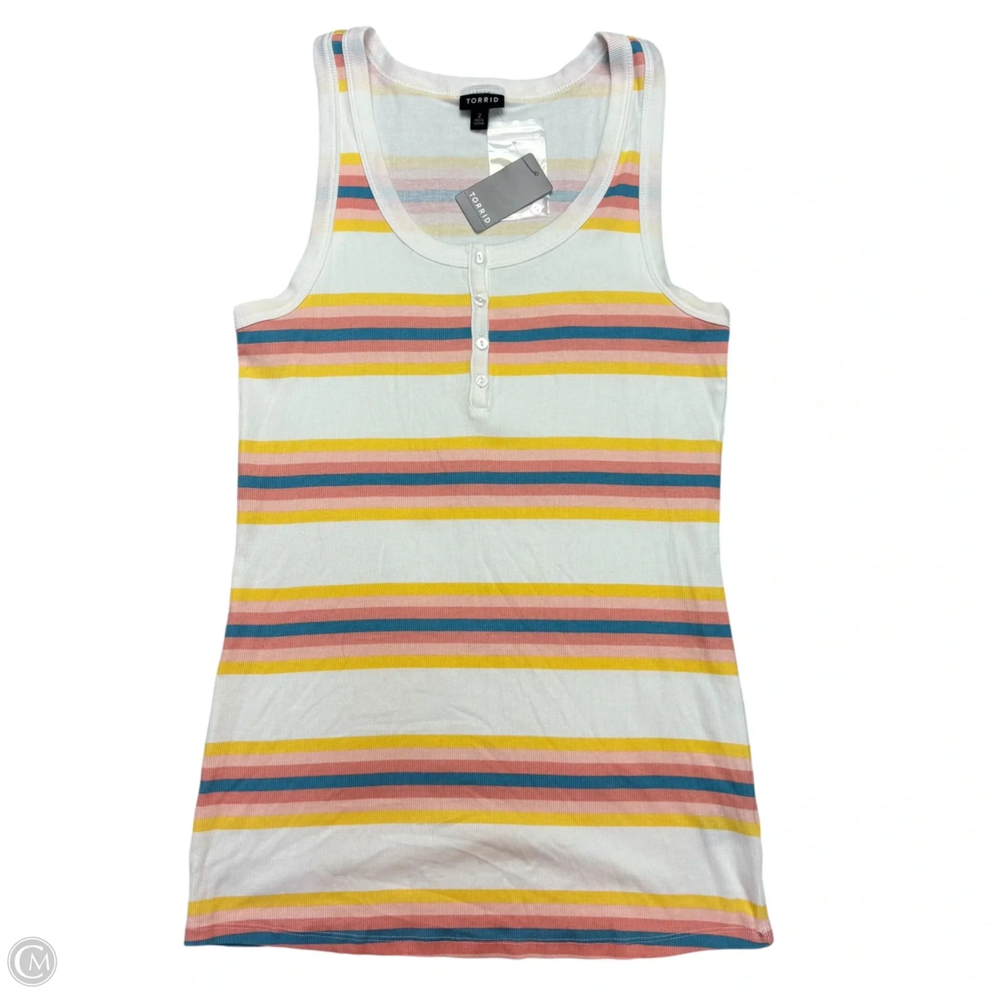 Top Sleeveless By Torrid In Striped Pattern, Size: 2x