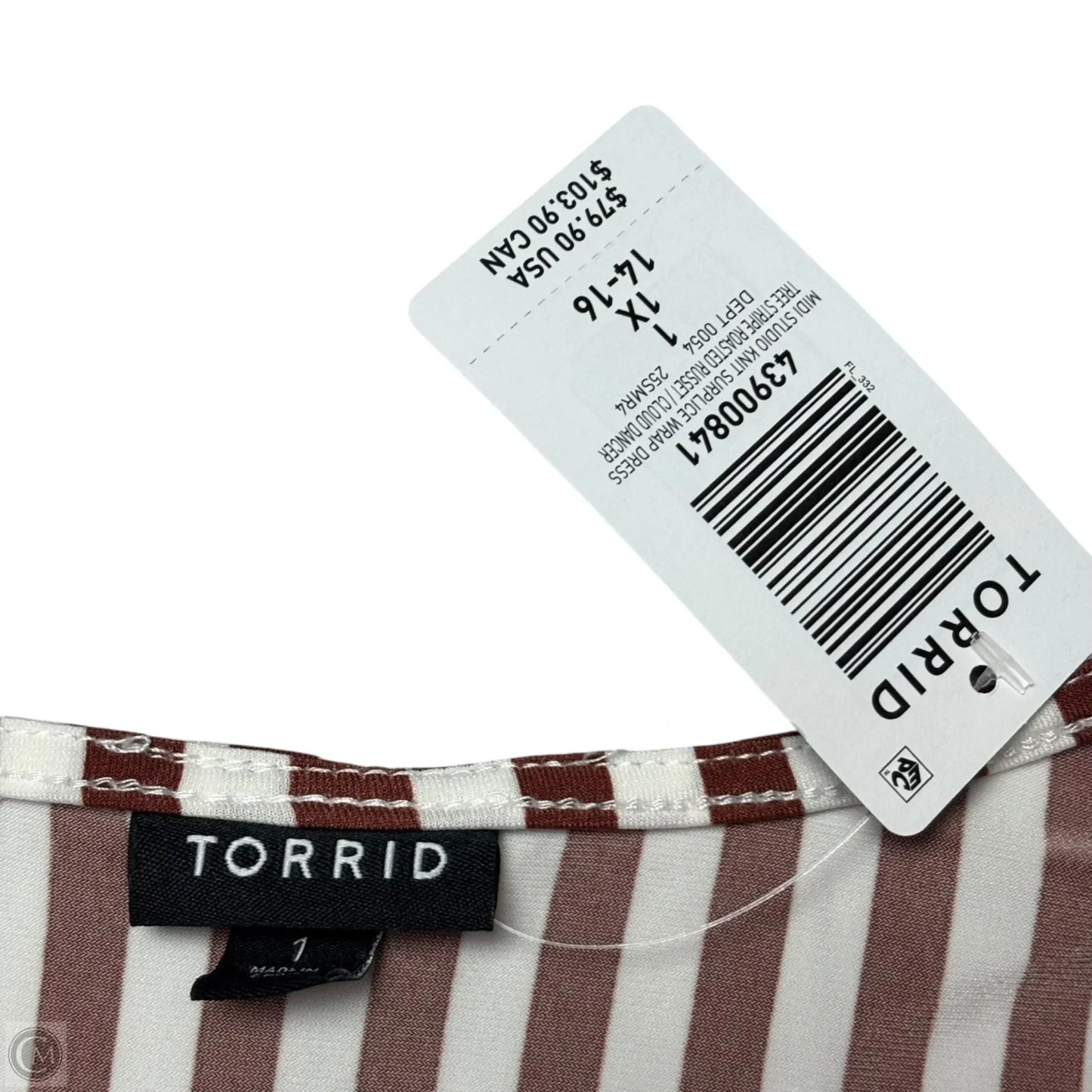 Dress Casual Maxi By Torrid In Striped Pattern, Size: 1x