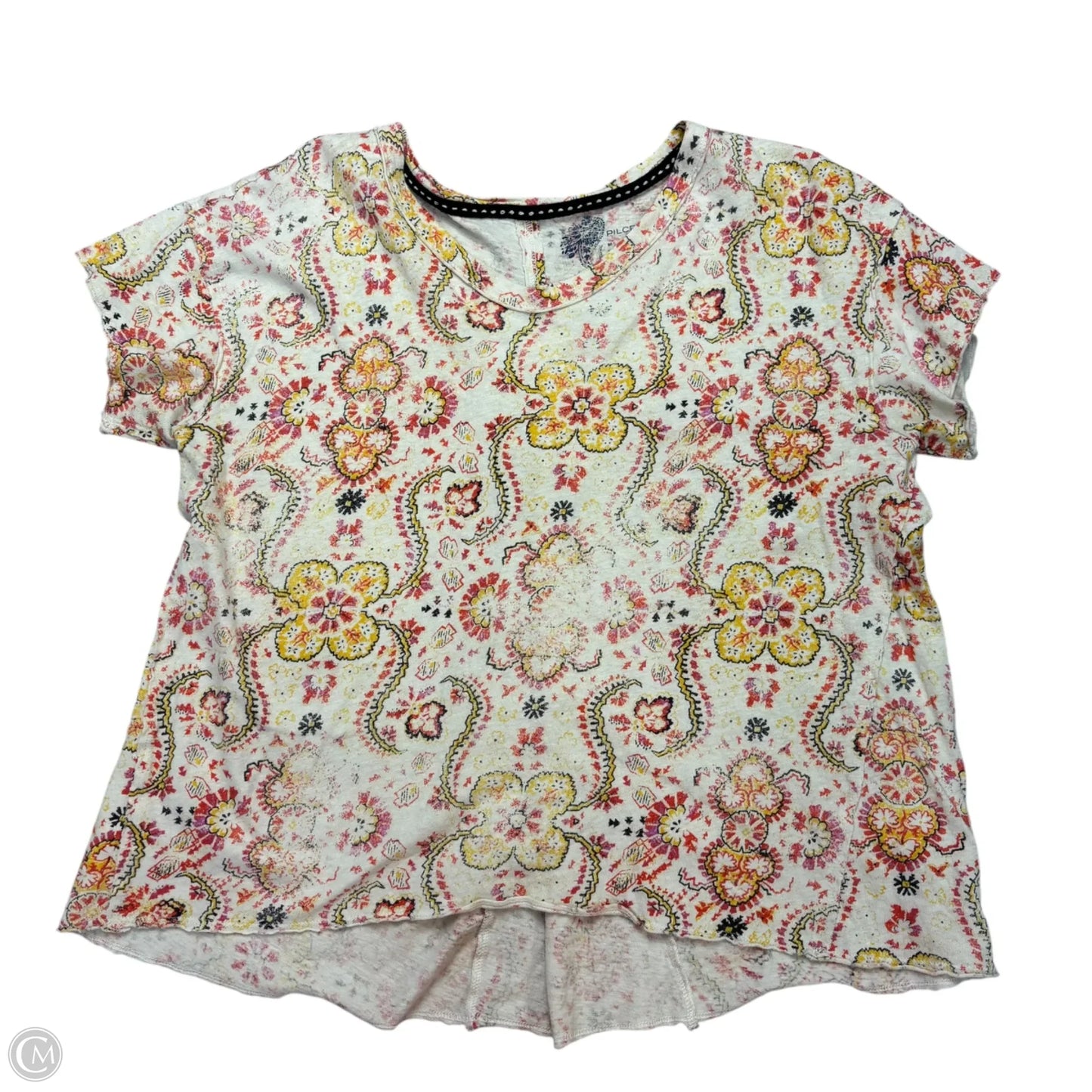 Top Short Sleeve By Pilcro In Floral Print, Size: M