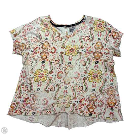 Top Short Sleeve By Pilcro In Floral Print, Size: M