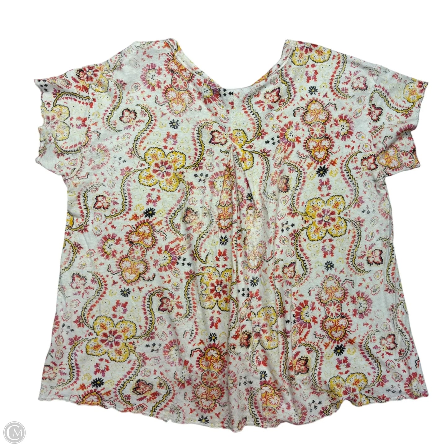 Top Short Sleeve By Pilcro In Floral Print, Size: M