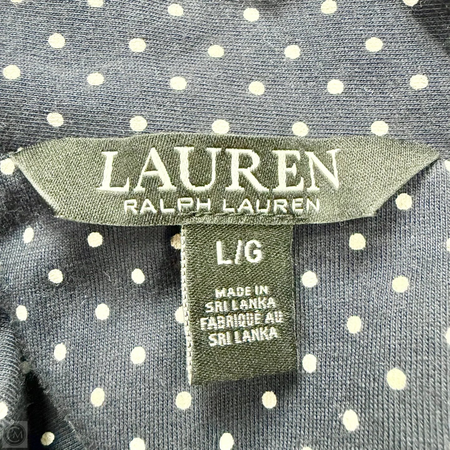 Pajamas 2pc By Lauren By Ralph Lauren In Polkadot Pattern, Size: L
