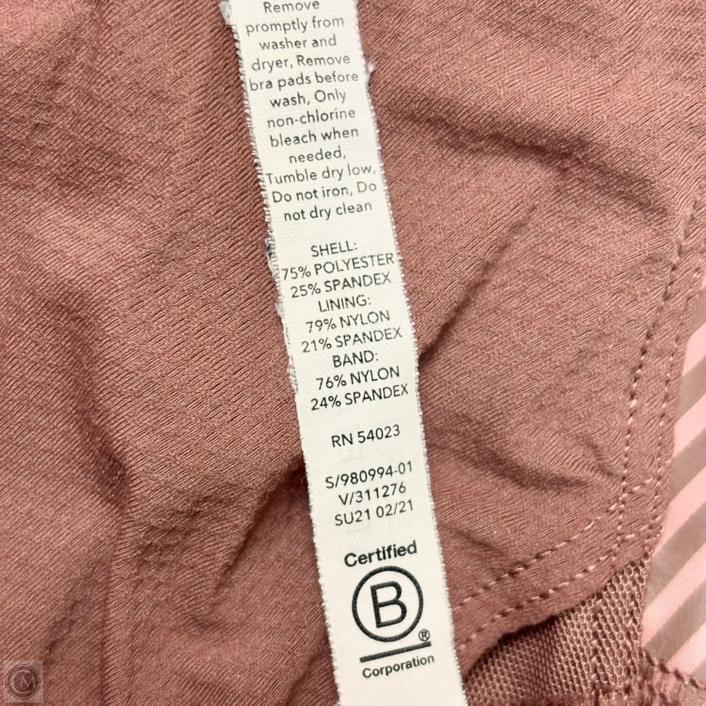 Athletic Bra By Athleta In Mauve, Size: L