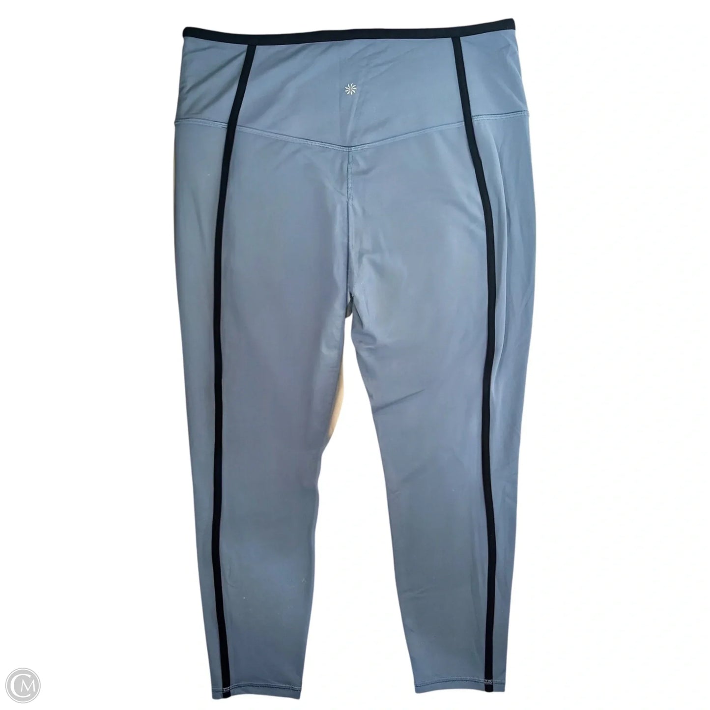 Athletic Leggings By Athleta In Black & Blue, Size: Xl