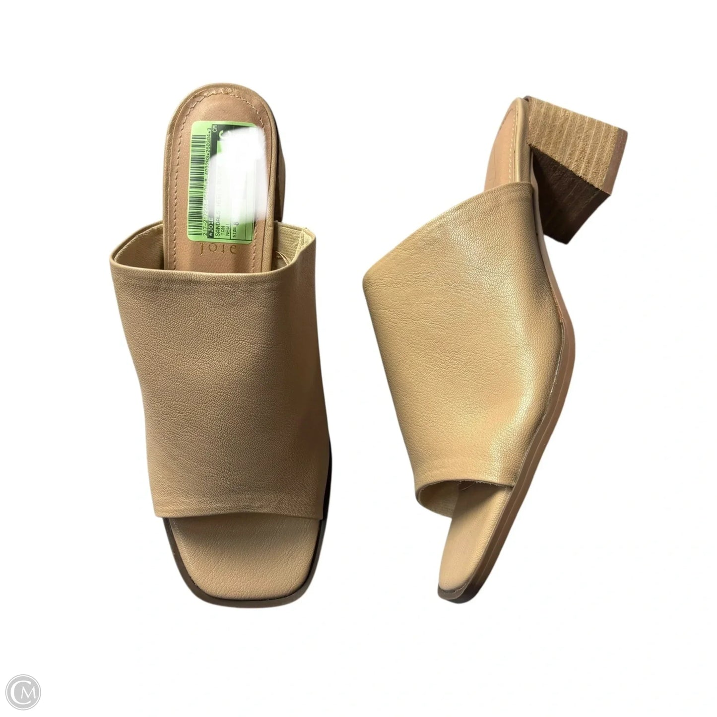 Sandals Heels Block By Joie In Tan, Size: 8