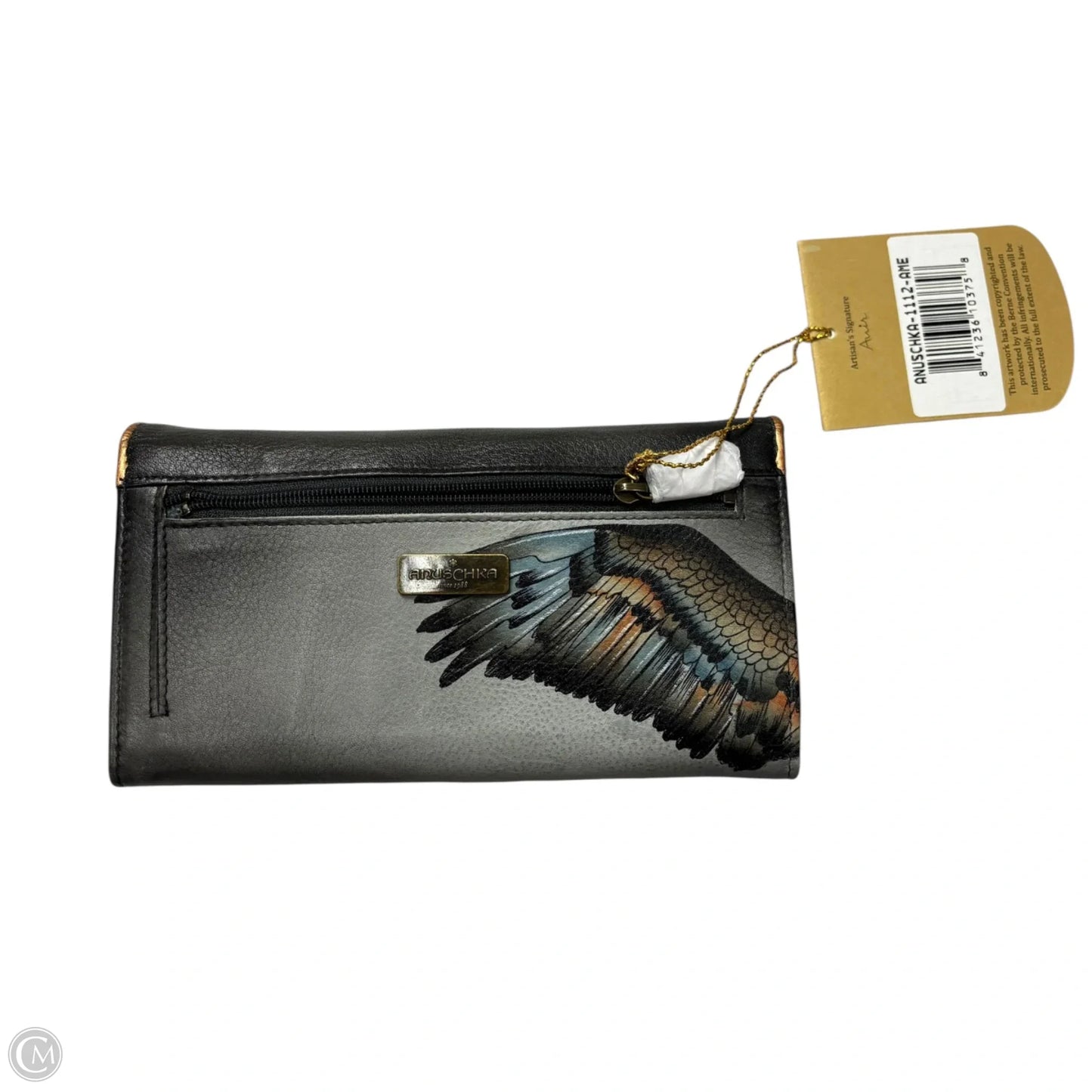 Wallet Leather By Anuschka, Size: Medium