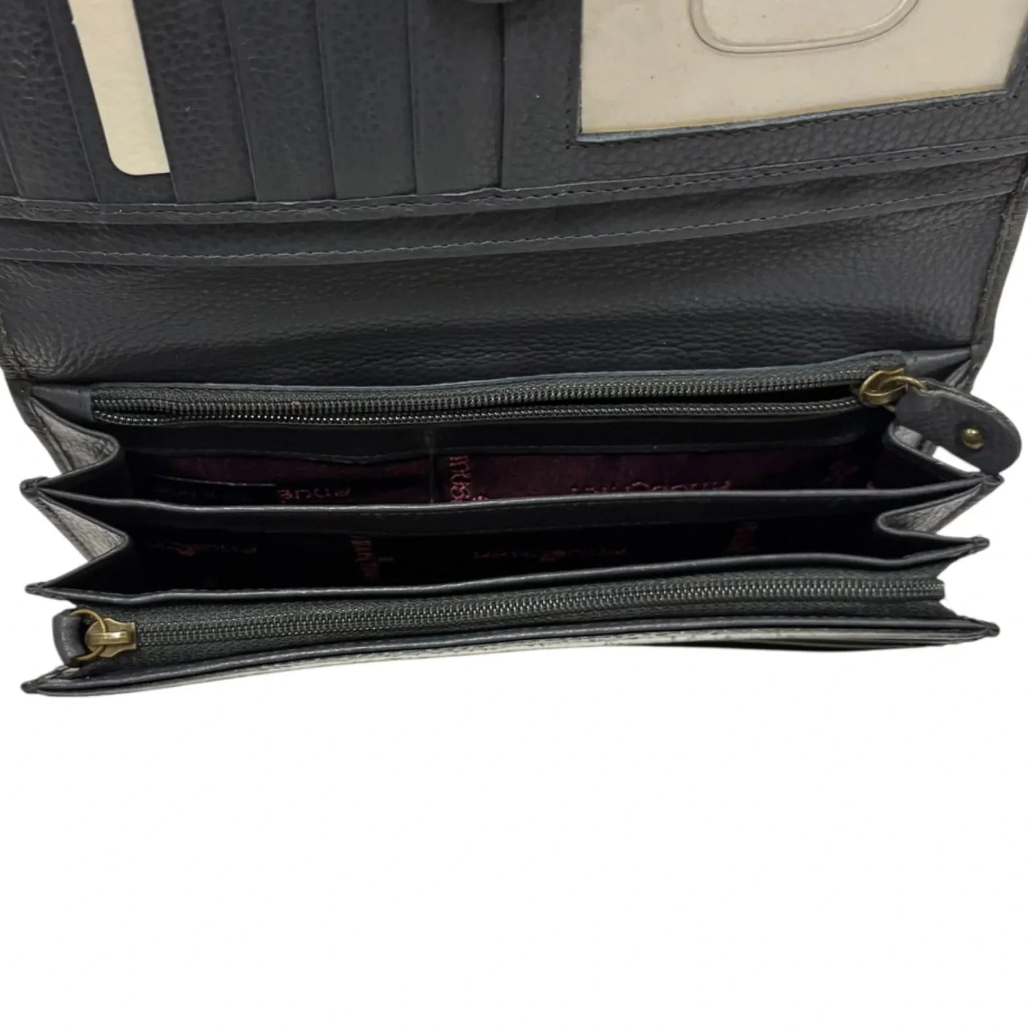 Wallet Leather By Anuschka, Size: Medium